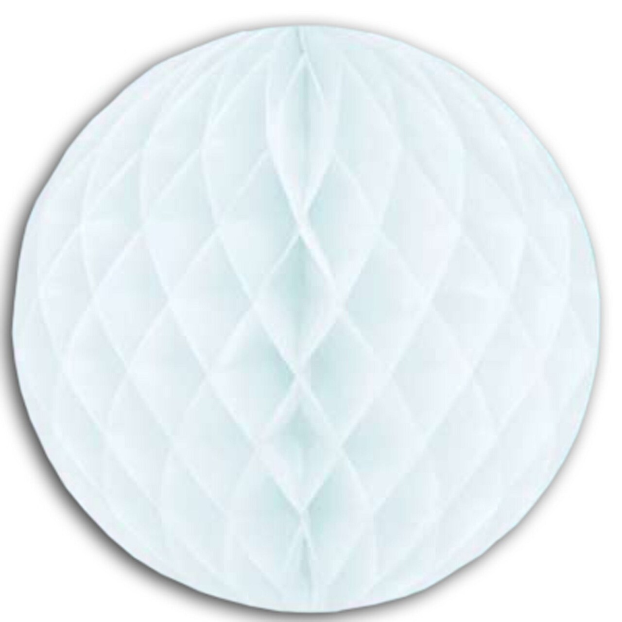 Party Central Club Pack of 12 White Honeycomb Hanging Ball Decorations 14"